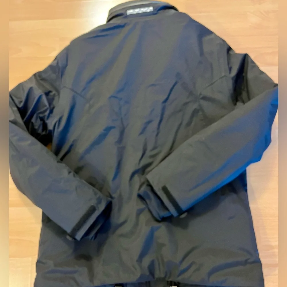 Neiman Marcus Men’s Nylon Full-Zip Bomber Black Jacket Large
